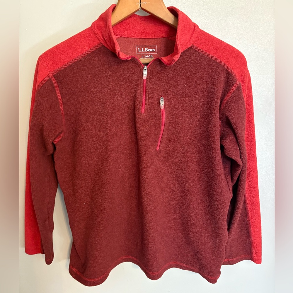 L.L. Bean Boy’s Burgundy Half Zip Sweater